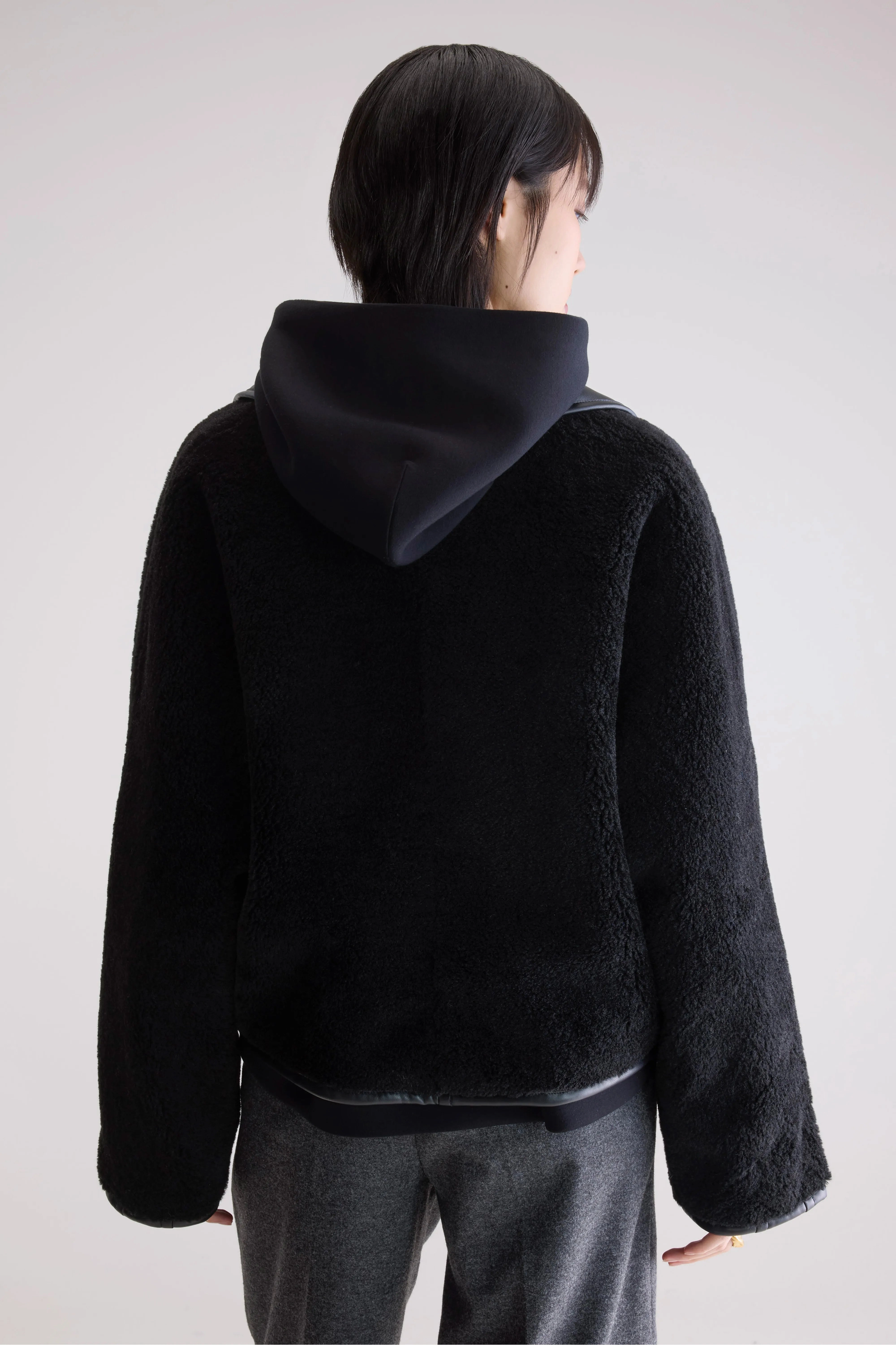 Kangaroo Pocket Josh faux leather jacket (252 / W / BLACK)