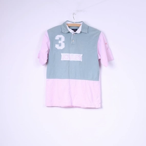 Joules Clothing Men S Polo Shirt Green Pink Cotton Vintage Buttons Detailed #3 Top Sporty Top