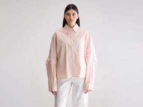 Zip Closure Mass produced Kenza relaxed poplin shirt (252 / W / LIGHT ROSE)