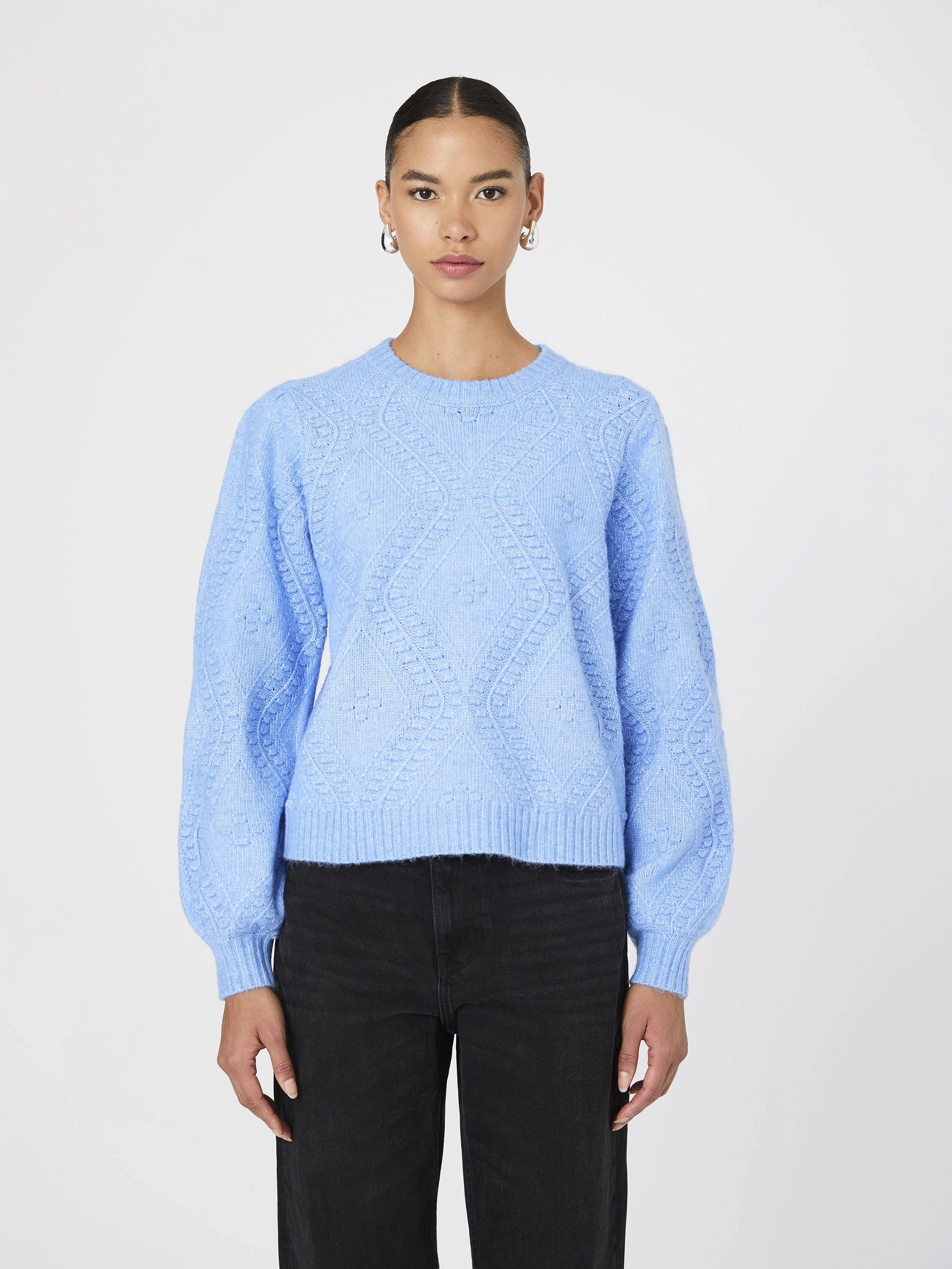 Gentle Wash Process Kitty Bobble Sweater