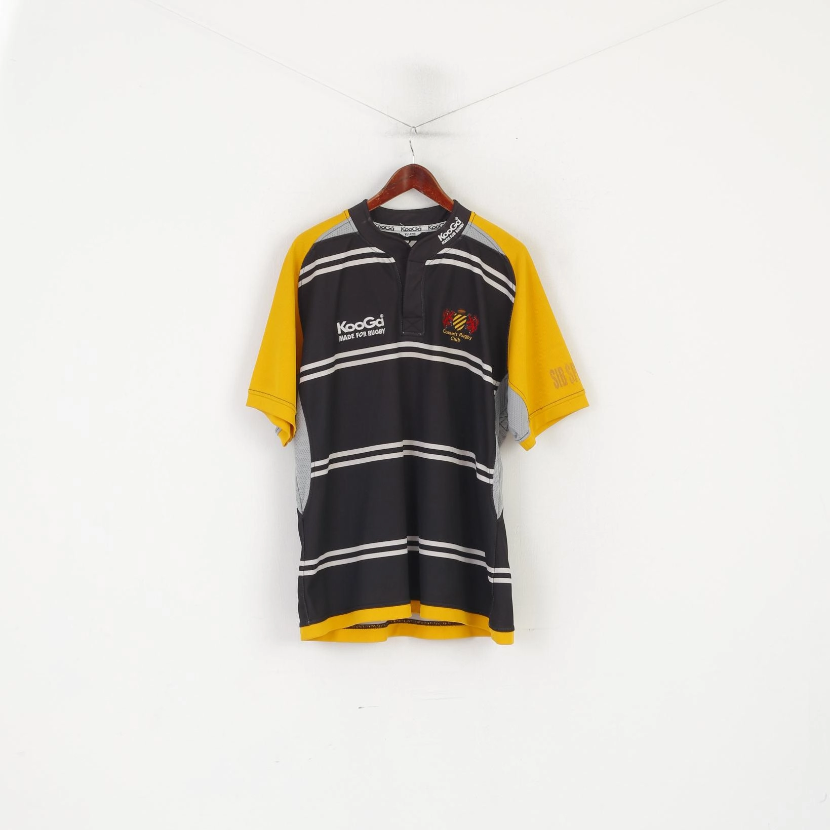 Kooga Men XXL Shirt Black Consett Rugby Club Vintage Jersey Sportswear #17 Top Stylish piece