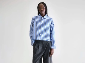 Comfortable Style Kraft cropped poplin shirt (252 / W / STRIPE A)