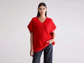 Labi sleeveless sweater (252 / W / SANGUINE) Simple Wear