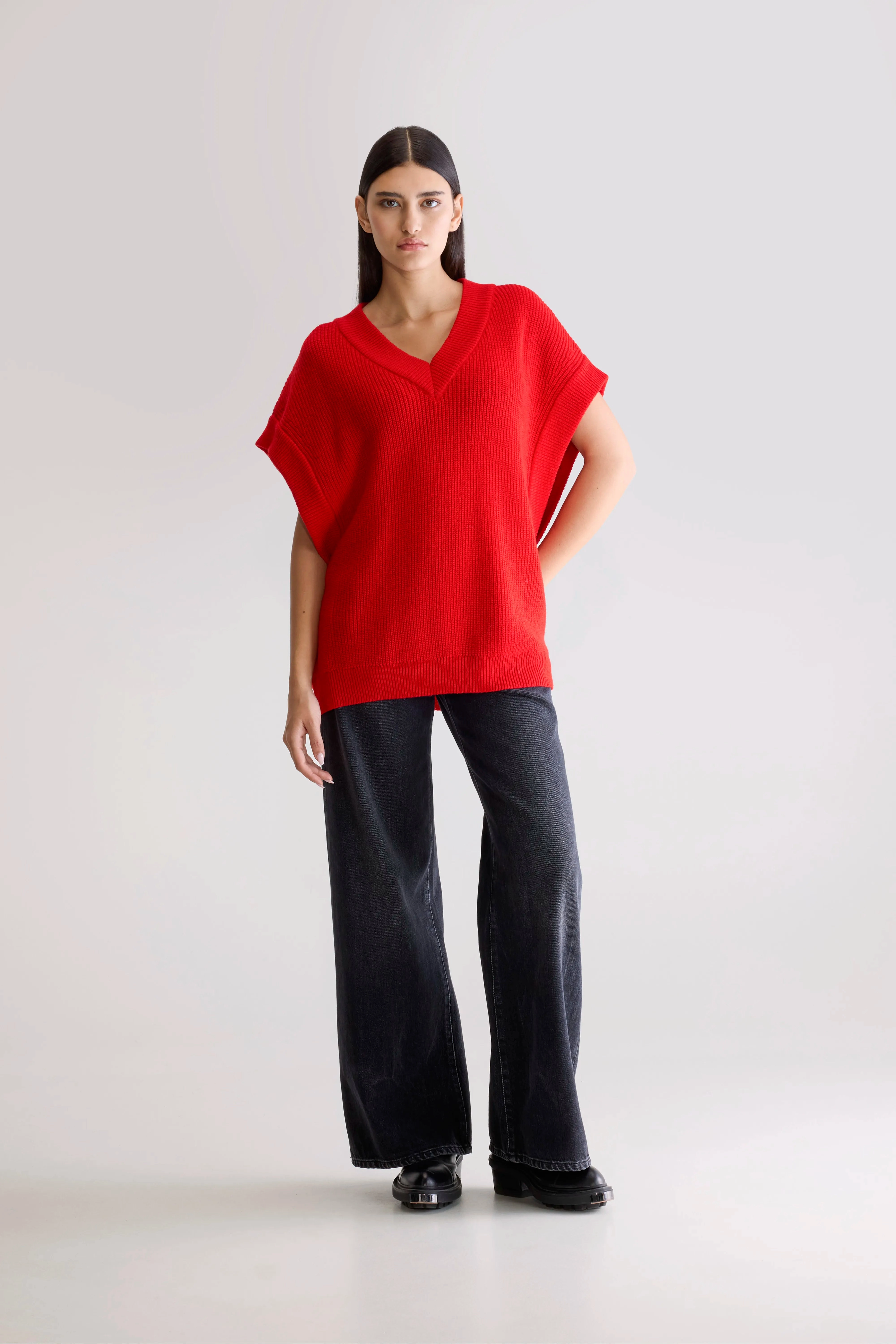 QuickDry Fabric Biodegradable Fiber Labi sleeveless sweater (252 / W / SANGUINE)