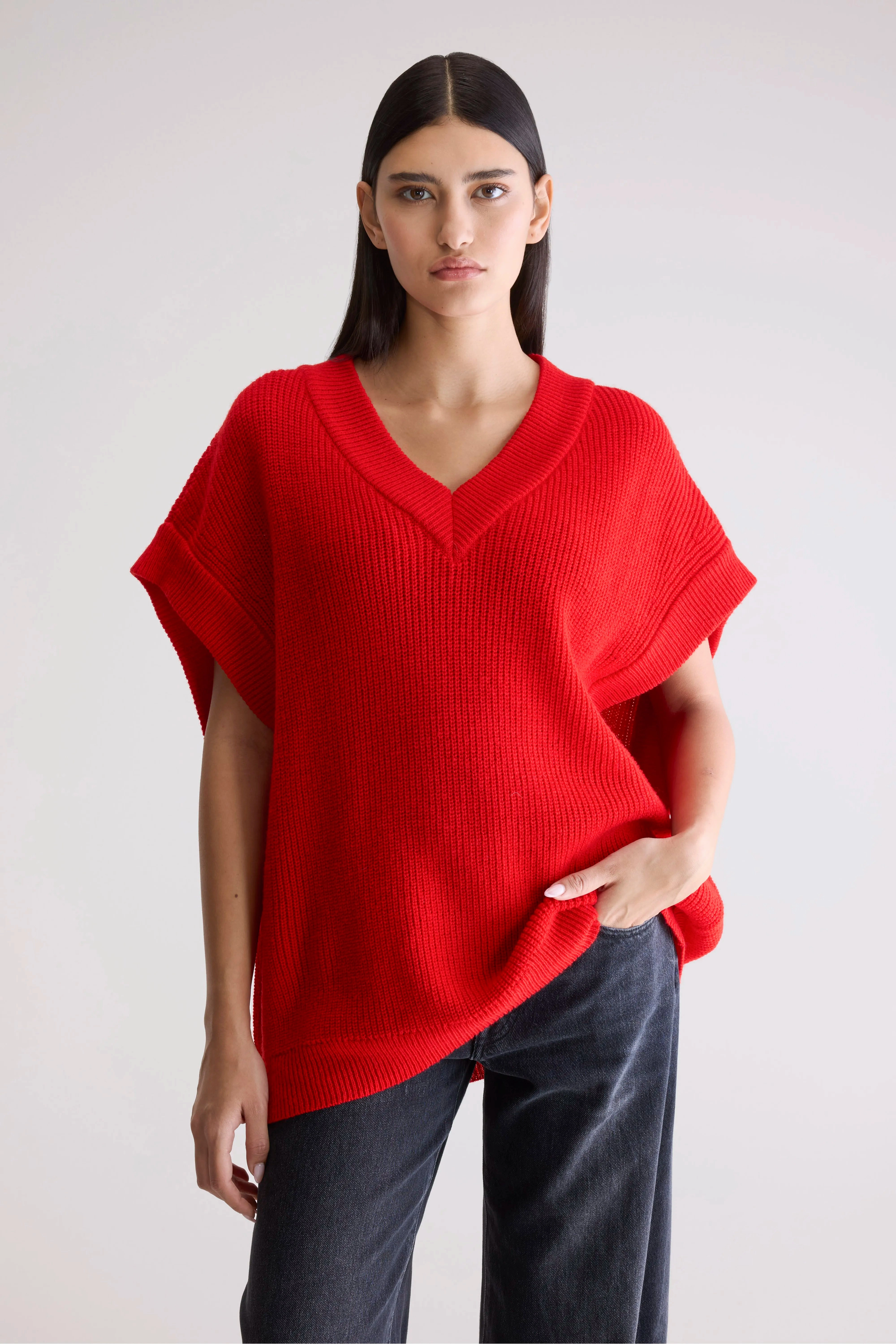 Labi sleeveless sweater (252 / W / SANGUINE) Cozy Design