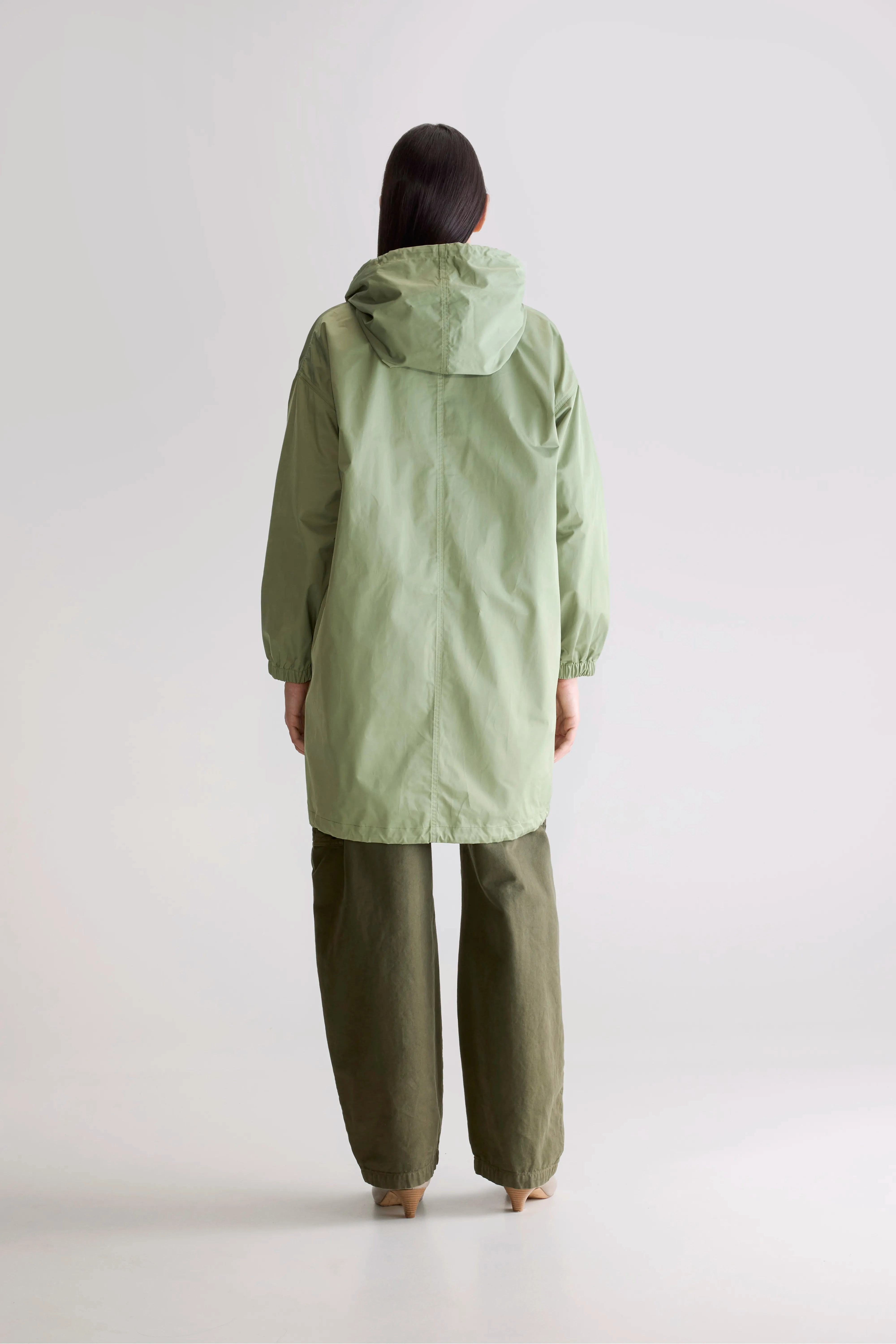 Houndstooth Print Laos hooded parka (242 / W / THYM)