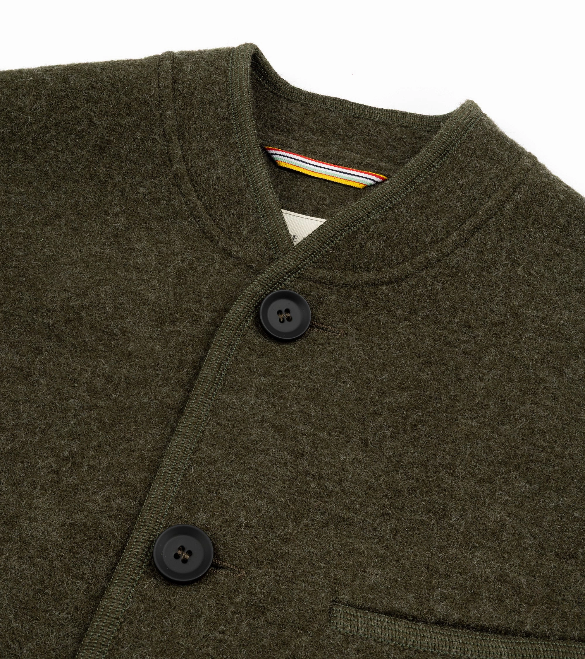 CompressionPackableFabric Alpe Piano Francesco Felted Wool Jacket: Olive