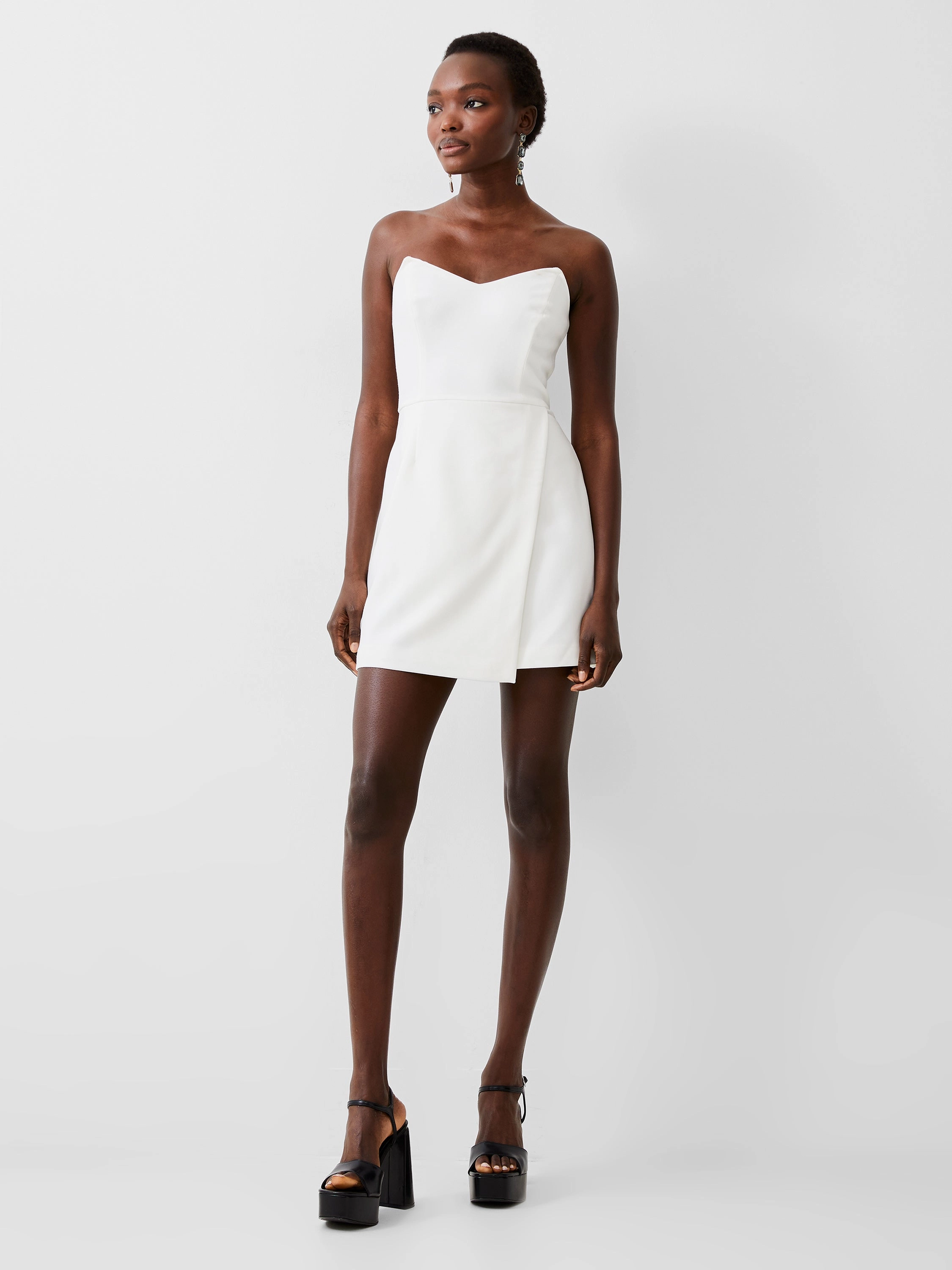 Whisper Strapless Envelope Dress Lace Detail Evening Wear