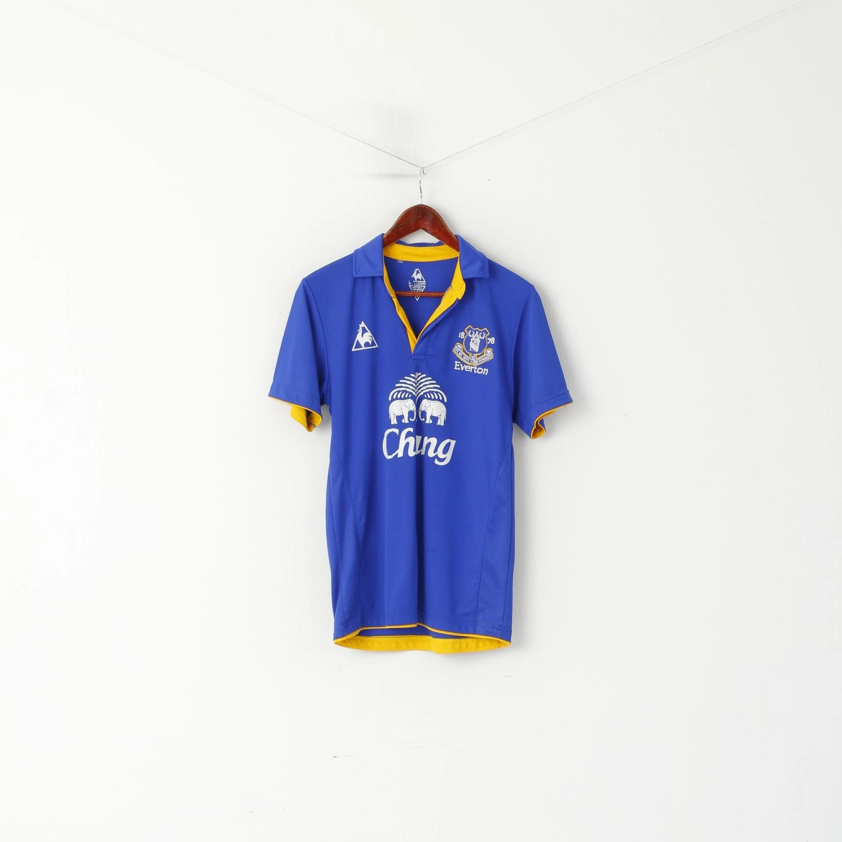 Chilly Wear Chic Smart Le Coq Sportif Men S Shirt Blue Everton Football Club Sport Jersey Polo Top