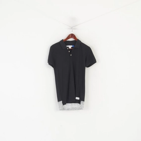 Adidas Originals Men S Polo Shirt Black Cotton Slim Fit Classic Long Back Top Seasonal Layering