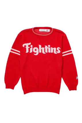 Oversized Cut Simple Wear Men's Fightins Knit Crew