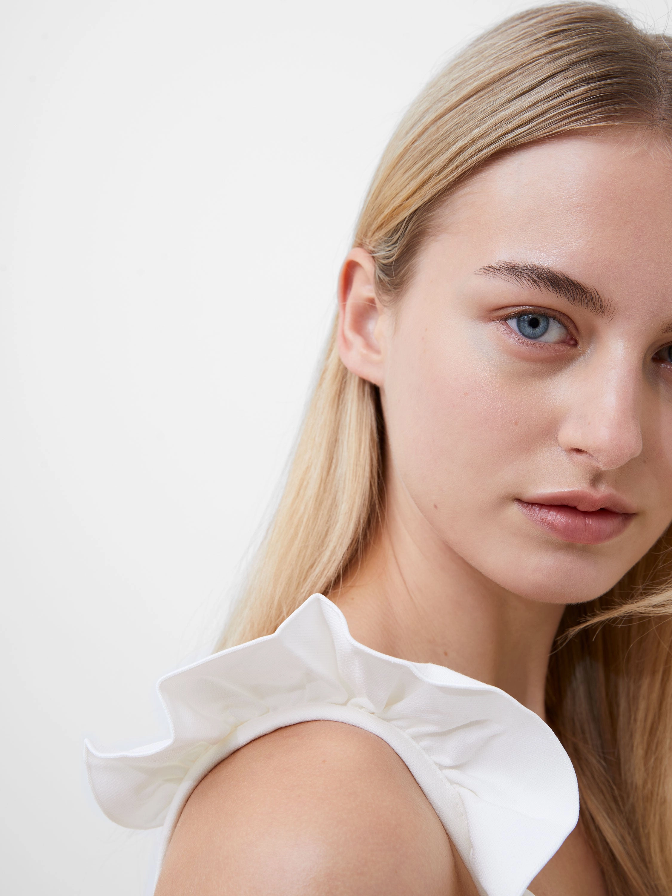 Whisper Frill Dress monochrome Warm Touch