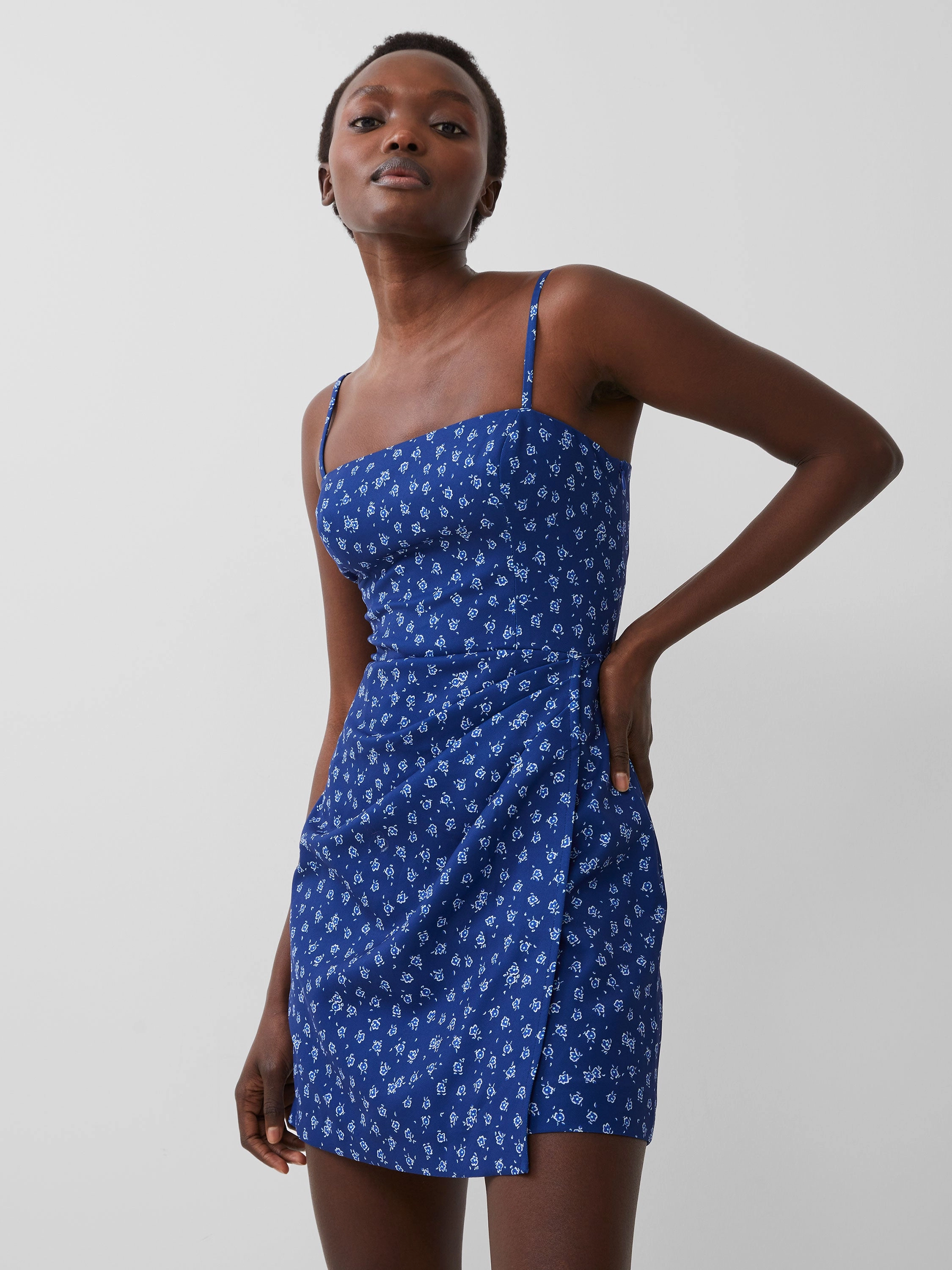 Hidden Zipper Glam Touch Aura Whisper Strappy Dress