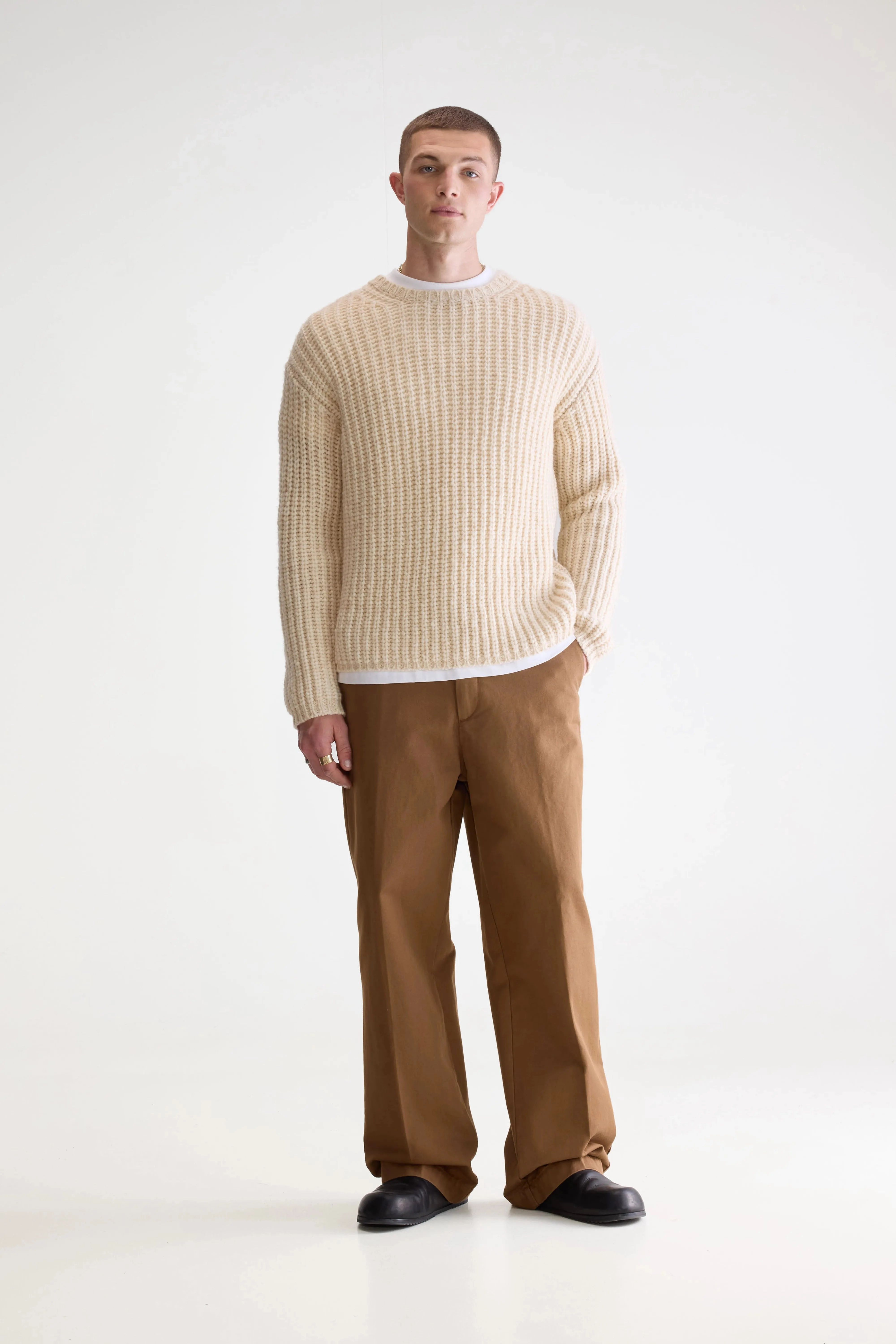 Smart Layer Nelio classic crewneck sweater (252 / M / ECRU)