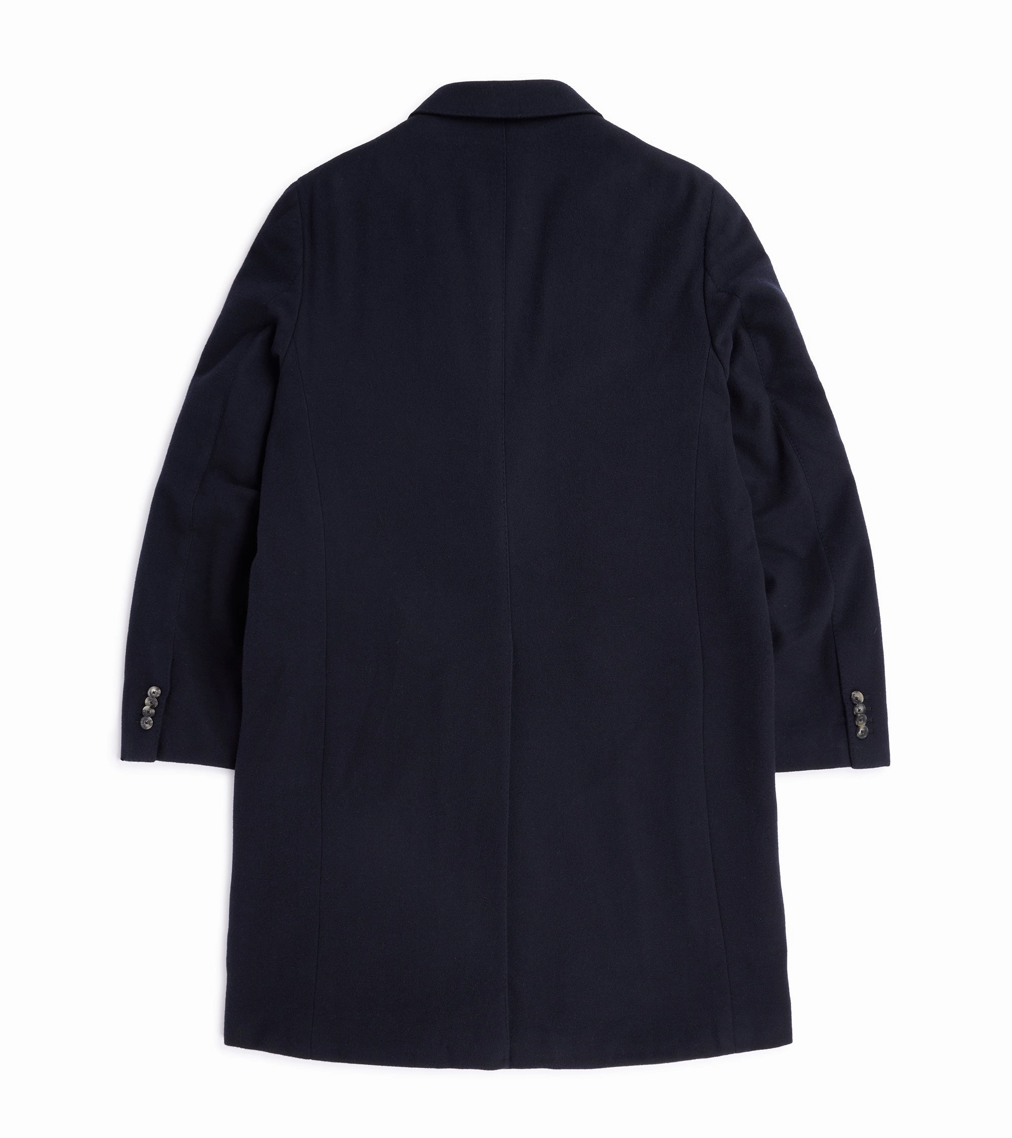 Caruso Aida Wool Overcoat: Navy Relaxed Comfort