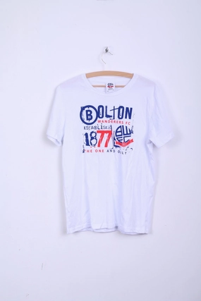 Comfortable and Chic Layering Must-Have Official Merchandise Mens M T-Shirt White Crew Neck Wanderers Fc