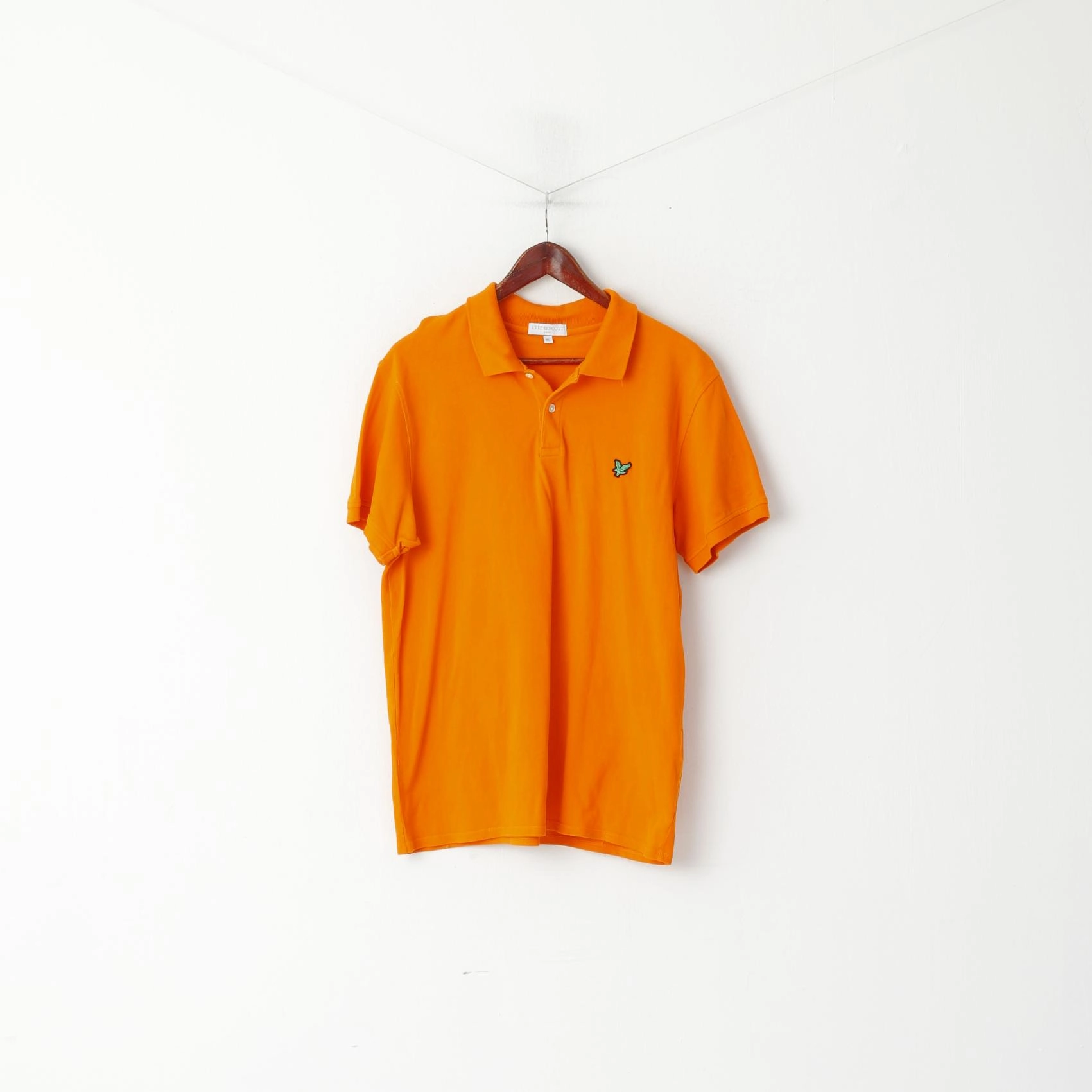 Workout Gear Unisex style Lyle & Scott Club Men XL Polo Shirt Orange Cotton Short Sleeve Detailed Buttons Top