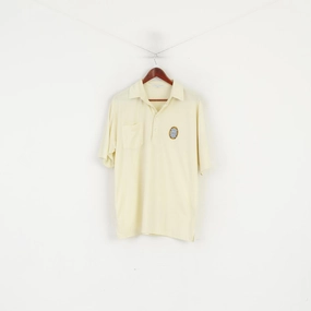 Lyle & Scott Men L Polo Shirt Yellow Cotton Haggs Castle Golf Club Sport Top Street Smart