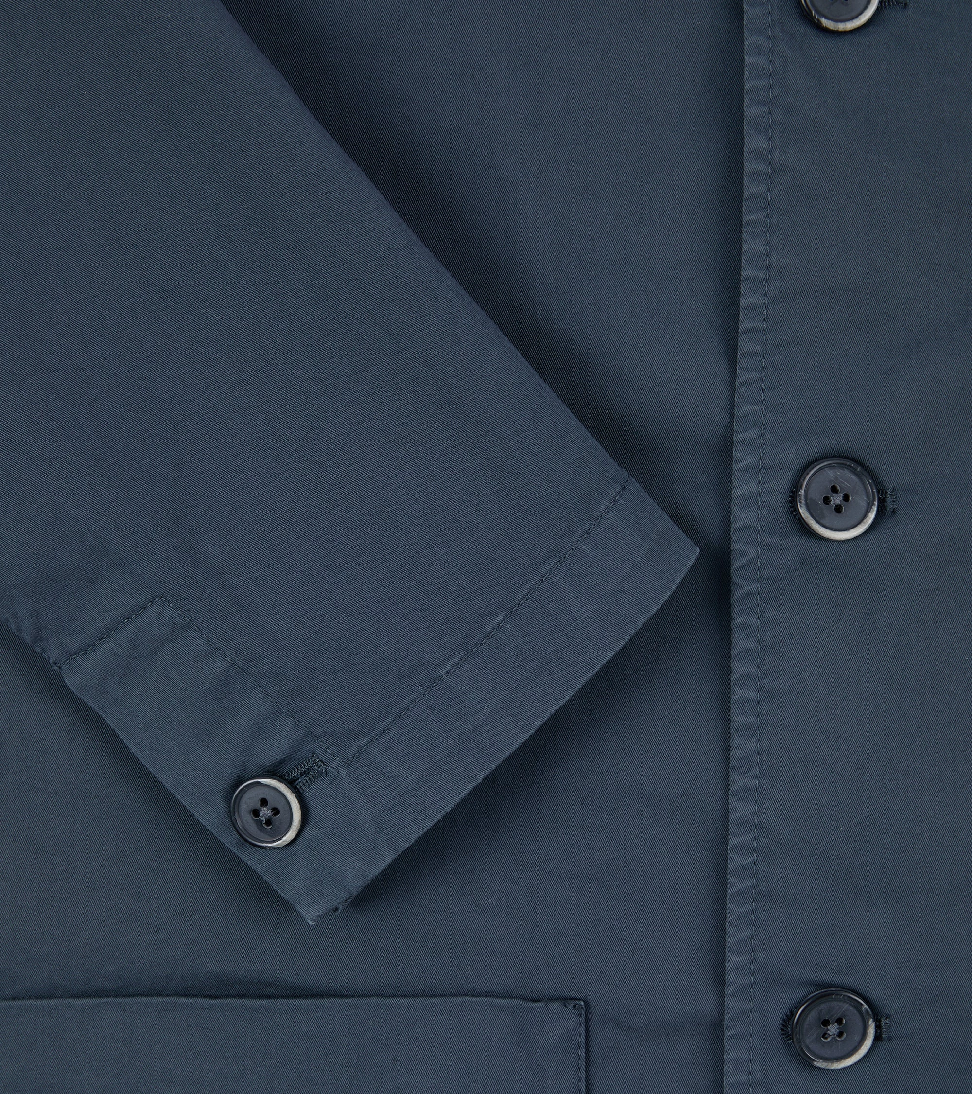 Comfy Layers Easy Comfort Barena Visal Trevo Cotton Twill Shirt Jacket: Navy