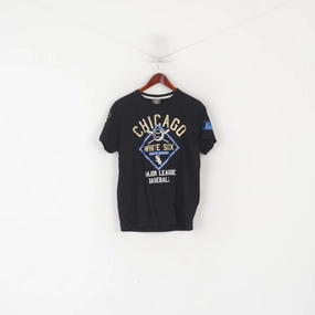 Everyday Comfort Style Street Smart Look Majestic Athletic Men M Shirt Black Cotton White Sox Major League Baseball Top