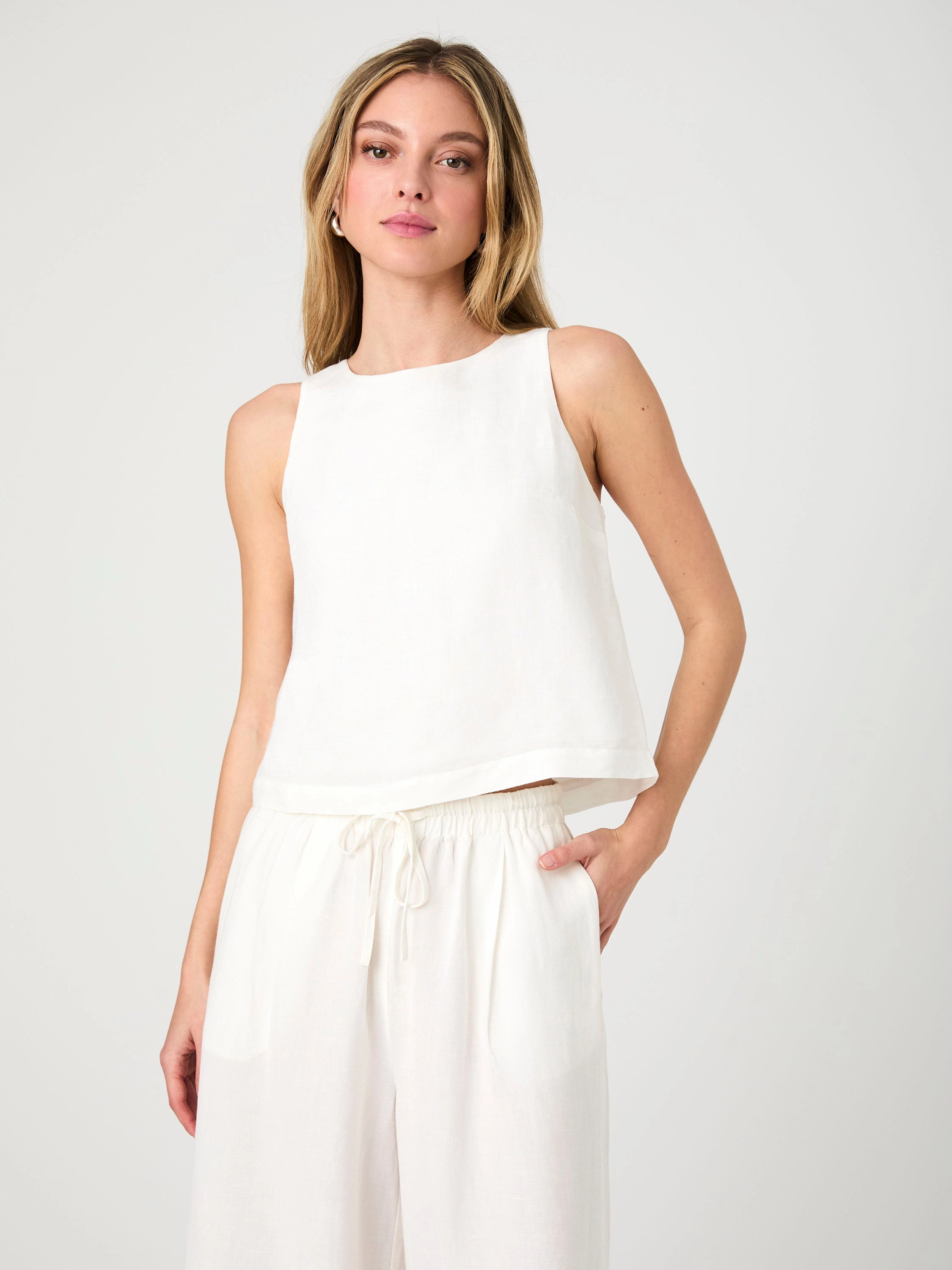 Birdie Linen Swing Top Breathable wear luxe feel