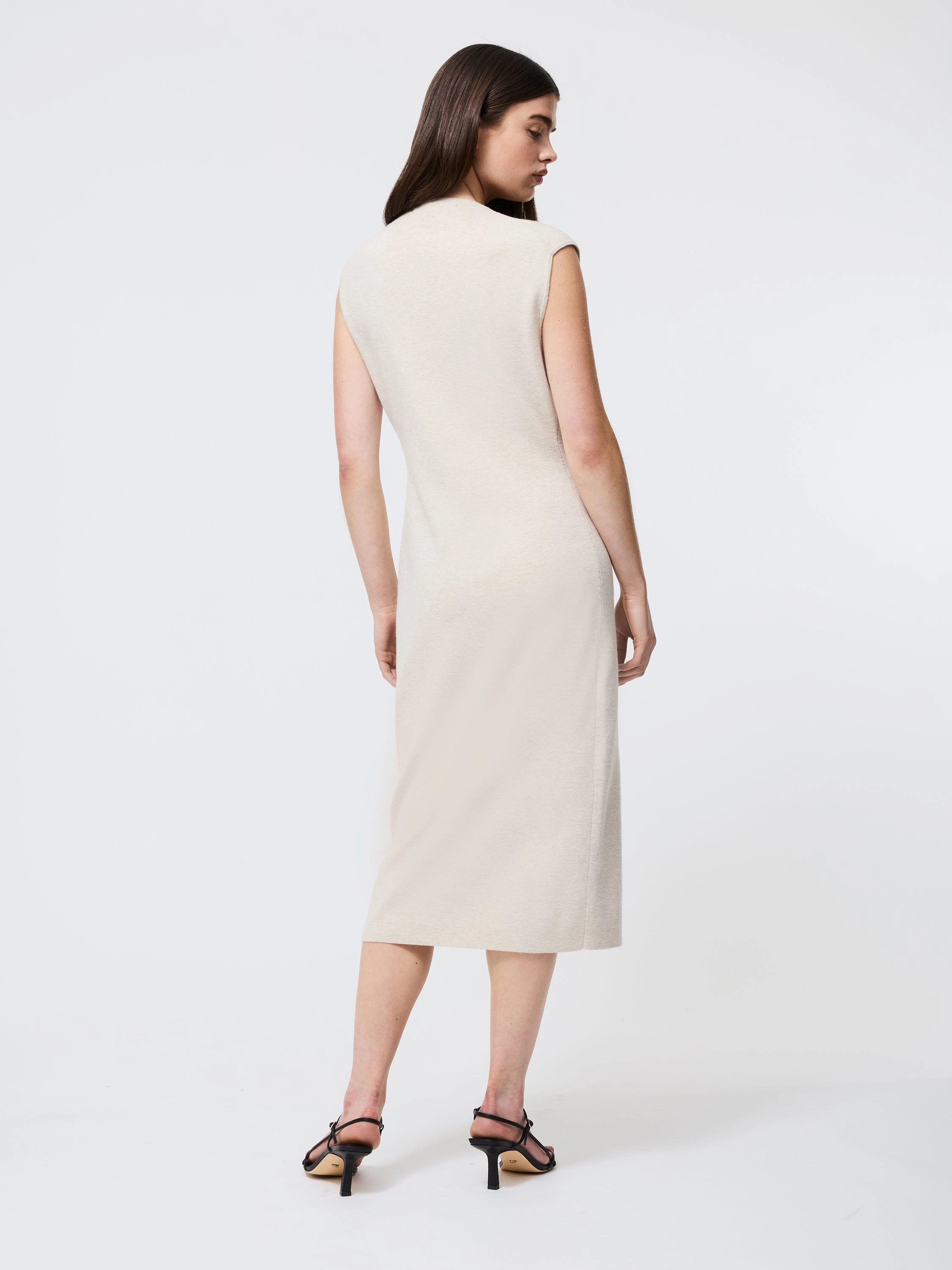 Glossy-Finish Marley Knit Button Down Midi Dress