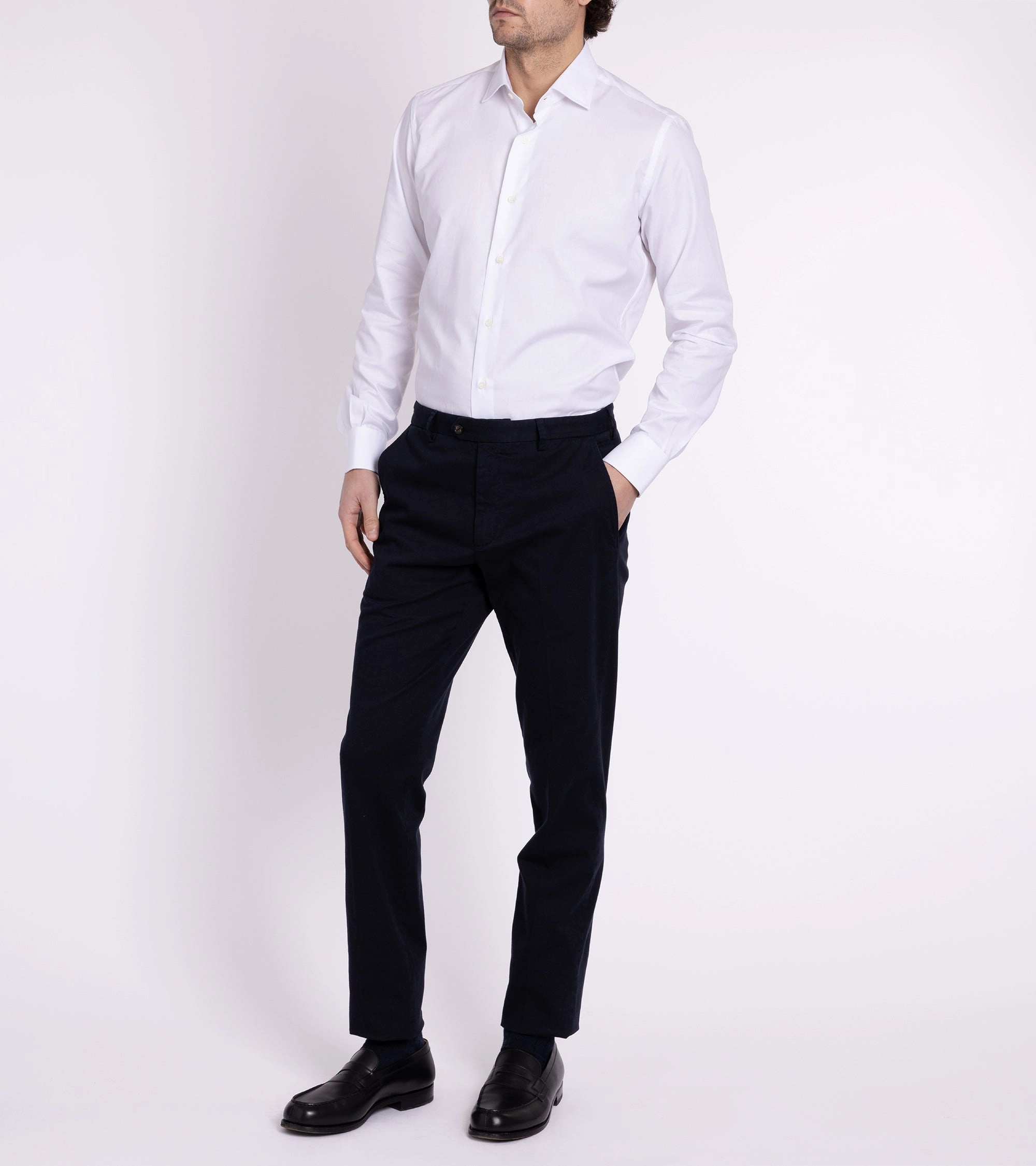 Seasonal Collection MCR Slim Pinpoint Shirt: White