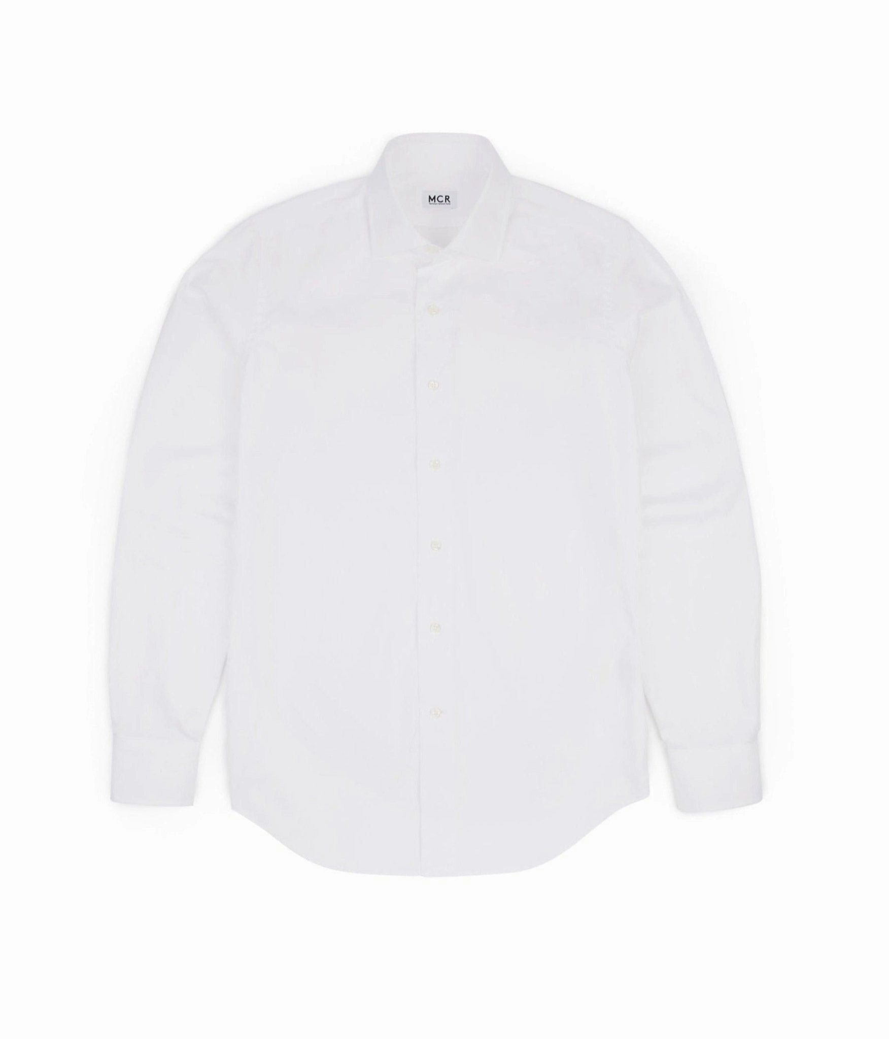 Mesh Insert Corporate Wear MCR Slim Pinpoint Shirt: White