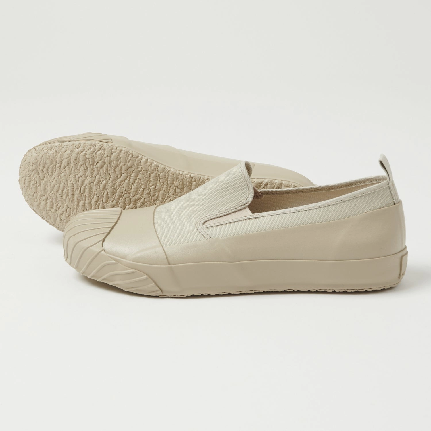 Moonstar 'Alweather' Slip-On Duck Shoe - Beige Flexible Support RubberHeel
