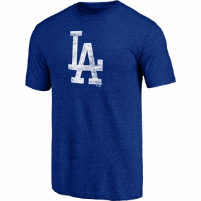 Men's Dodgers Triblend Logo Short Sleeve Essential Fashion Easy-Going Style