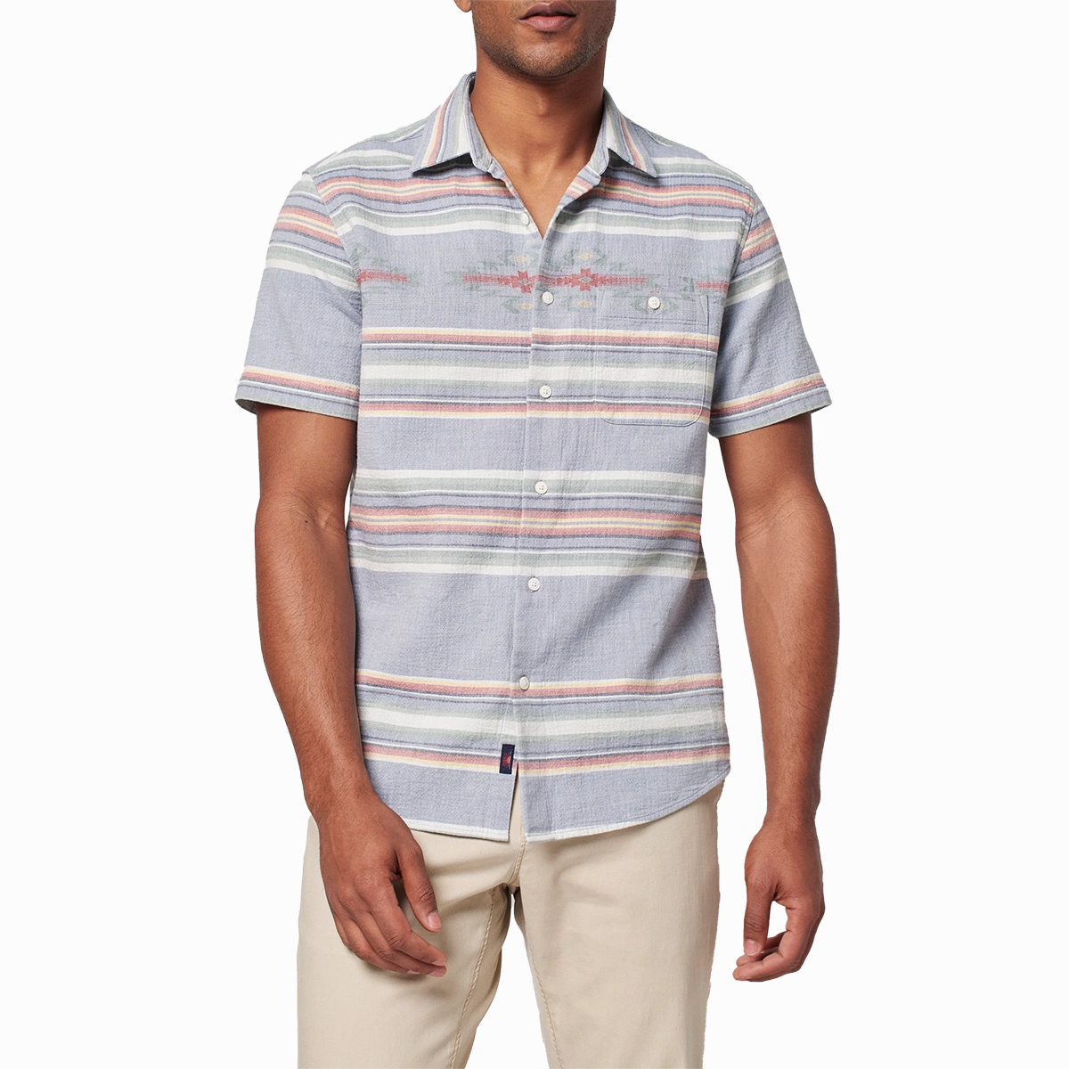 Men's Good Feather Short Sleeve Shirt Seasonal Must-Have Anti Pilling Finish