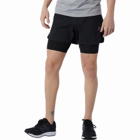 Men's Q Speed 2-in-1 Short 5" stretchy fabric cord venue