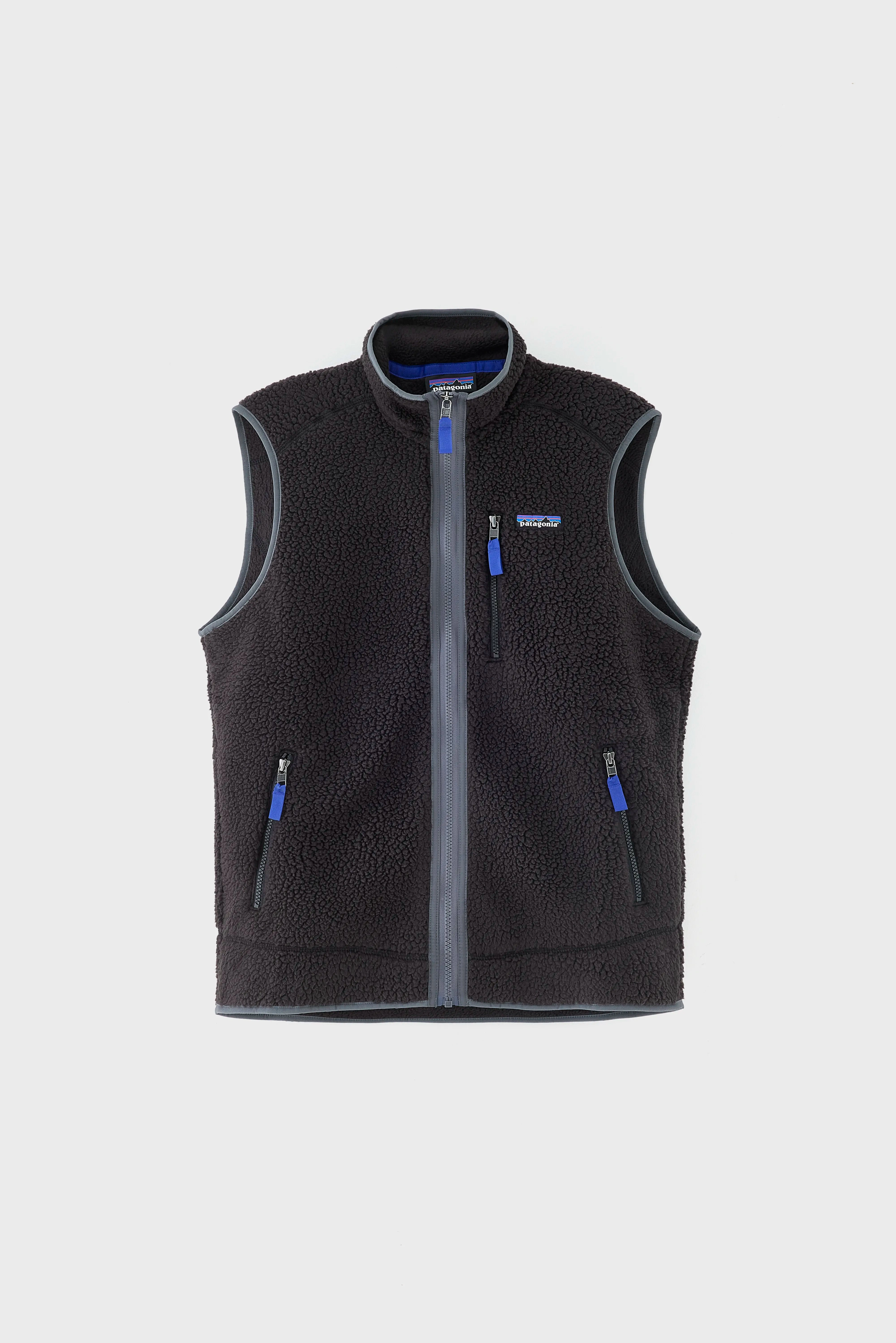 No Collar Men's Retro Pile Fleece Vest  (252 / M / BLACK)