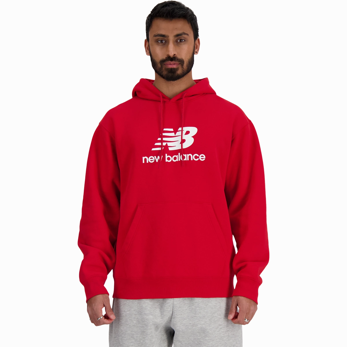 Men's Sport Essentials French Terry Logo Hoodie Double Layer Budget Friendly Minimalist Design