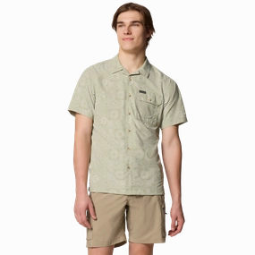 Men's Tech Trail Utility Print Woven Short Sleeve Shirt Seasonal Casual
