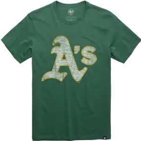 Unisex versatility Ribbed Collar Design Men's A's Premier Franklin Tee