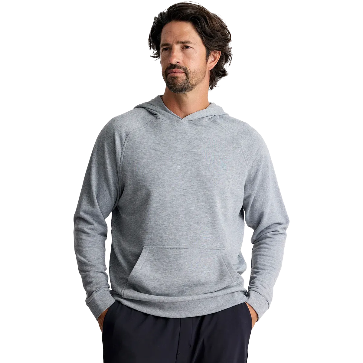 Men's Bamboo Lightweight Fleece Hoodie Active Design Ribbed Hem
