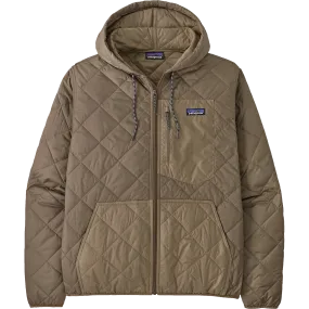 Lightweight Construction Zippered Pocket Design Men's Diamond Quilt Bomber Hoody