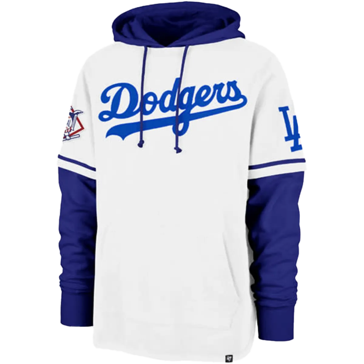 product scarf warmth packable Men's Dodgers Cooperstown 47 Shortstop Pullover Hoodie