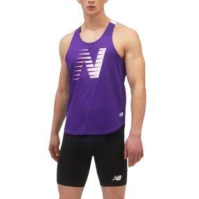 Men's Fast Flight Printed Singlet Comfy Top On-the-Go Fashion