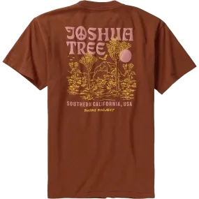 Comfortable Look Trendy Basics Men's Joshua Tree Puff Print Short Sleeve Tee