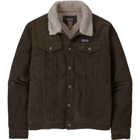 Men's Pile-Lined Trucker Jacket Sleek Outerwear