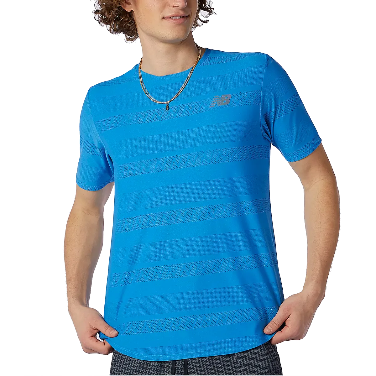 Men's Q Speed Jacquard Short Sleeve Fashion Layering Comfortable Piece