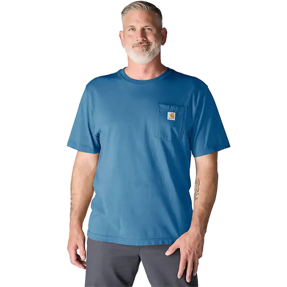 Men's Short-Sleeve Workwear Pocket T-Shirt Men's masculinity Stretchable