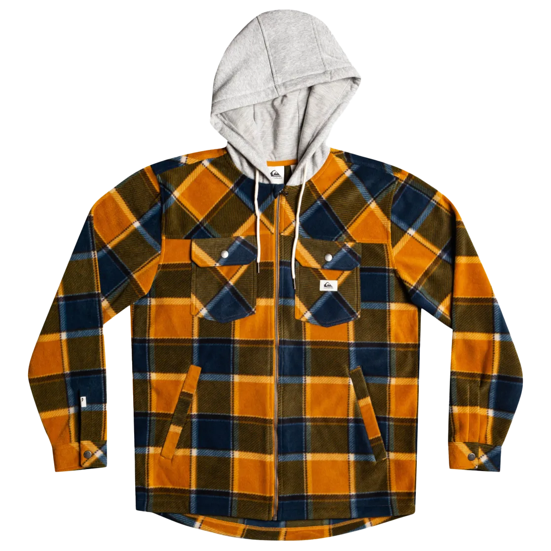 Cozy Chic quick dry Men's Super Swell Hooded Fleece Zip-Up Jacket