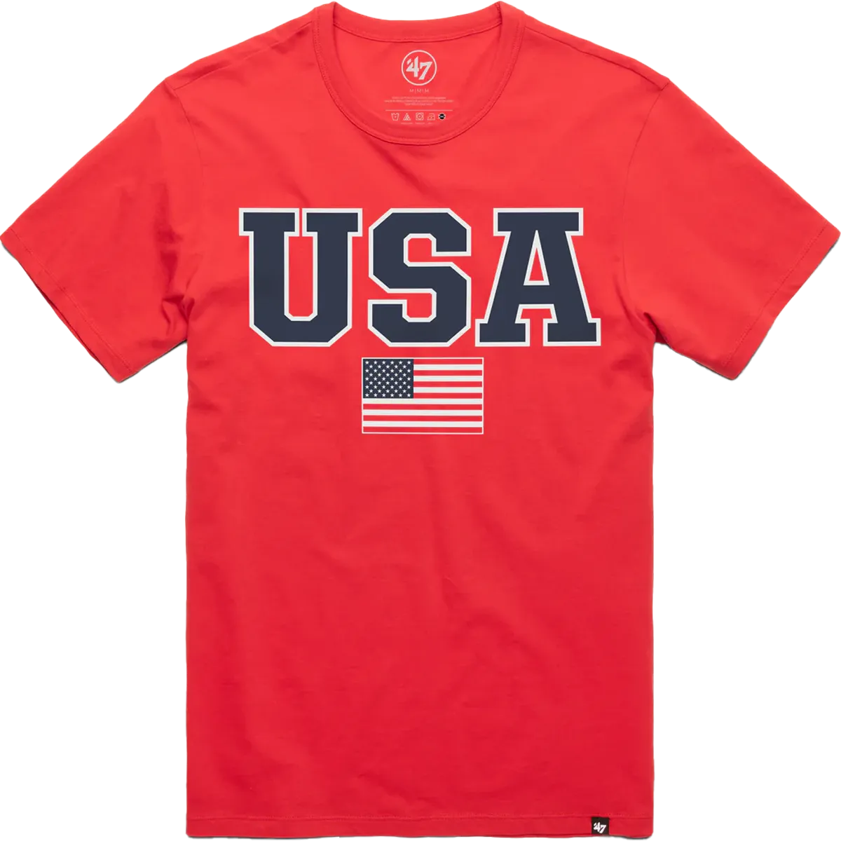 Men's USA Block Franklin Tee Bright Color Stylish piece