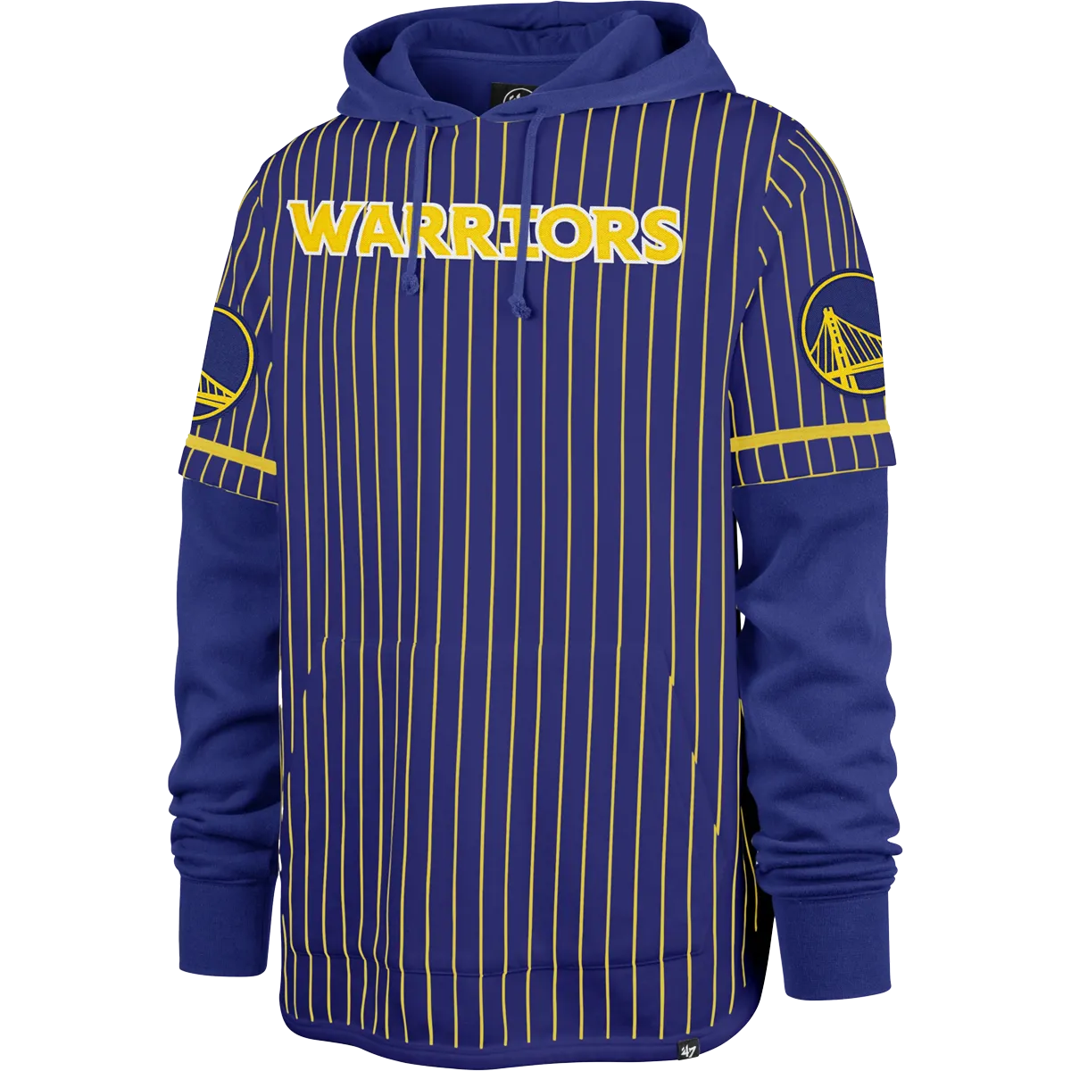 material trend Polka Dot Men's Warriors Pinstripe Double Header Shortstop Pullover