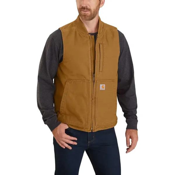 car Men's Washed Duck Insulated Rib Collar Vest