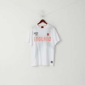 Canterbury Men XL T-Shirt White England National Rugby Union Team Sportswear Top Stylish Details Classic Vibes