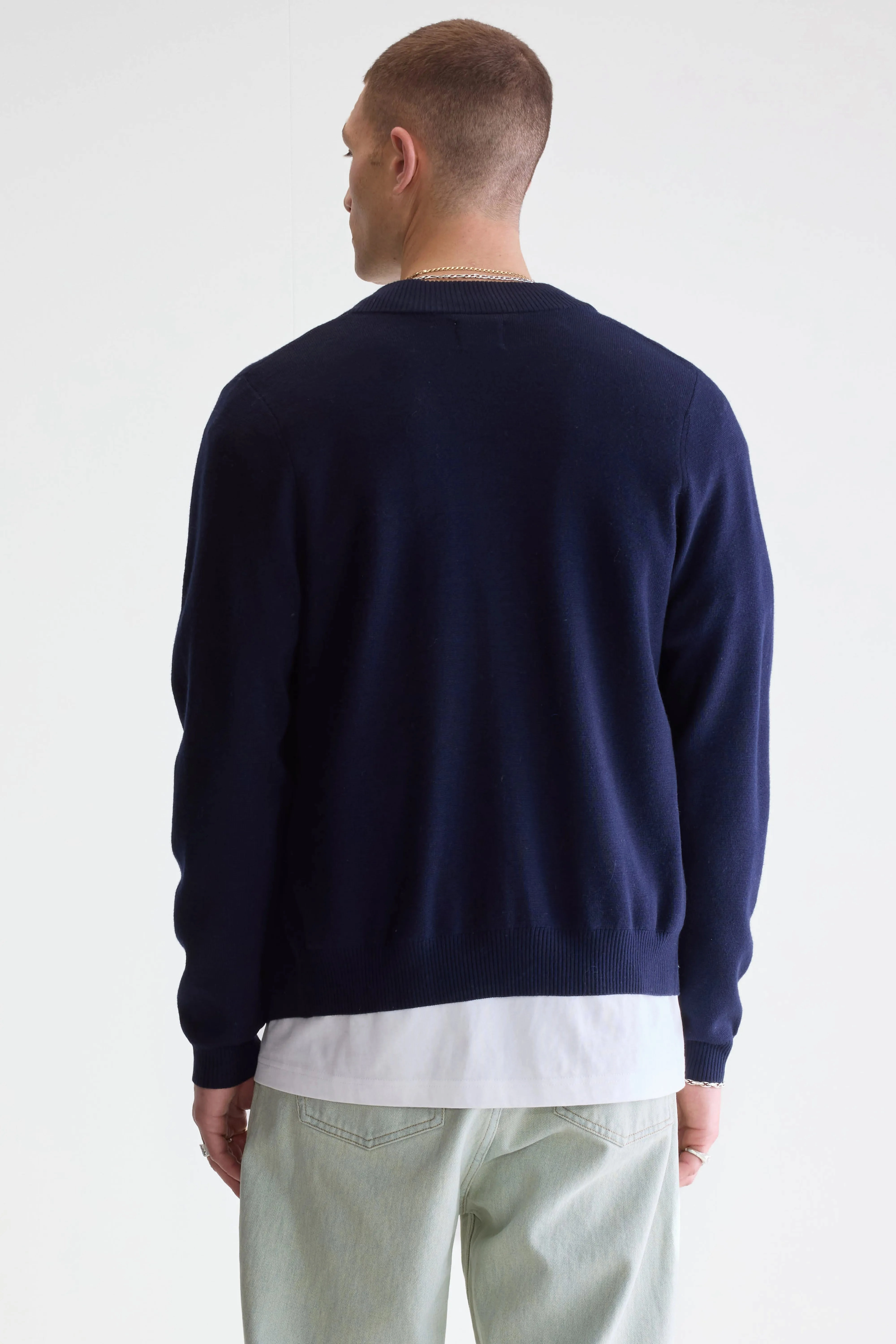 Dilso zip-up sweater (252 / M / NAVY) DenseKnit Fabric Moisture Management System